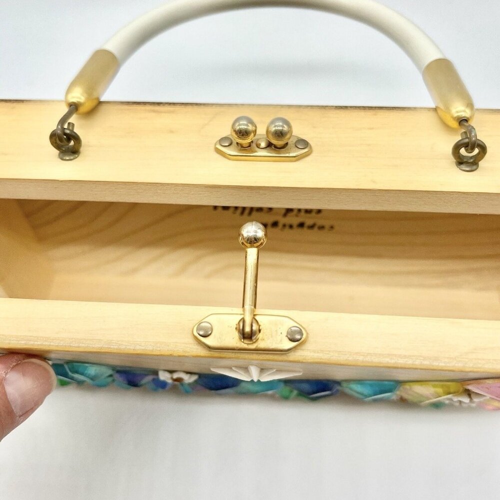 Enid Collins Of Texas Bird In The Hand Box Purse Full Lenght Mirror - Picture 9 of 15